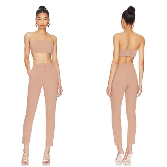 Superdown Remy Bandeau Pant Set in Nude - Picture 1 of 8